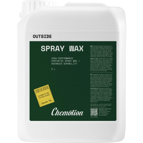CHEMOTION SPRAY WAX 5L płynny wosk do zabezpieczenia lakieru